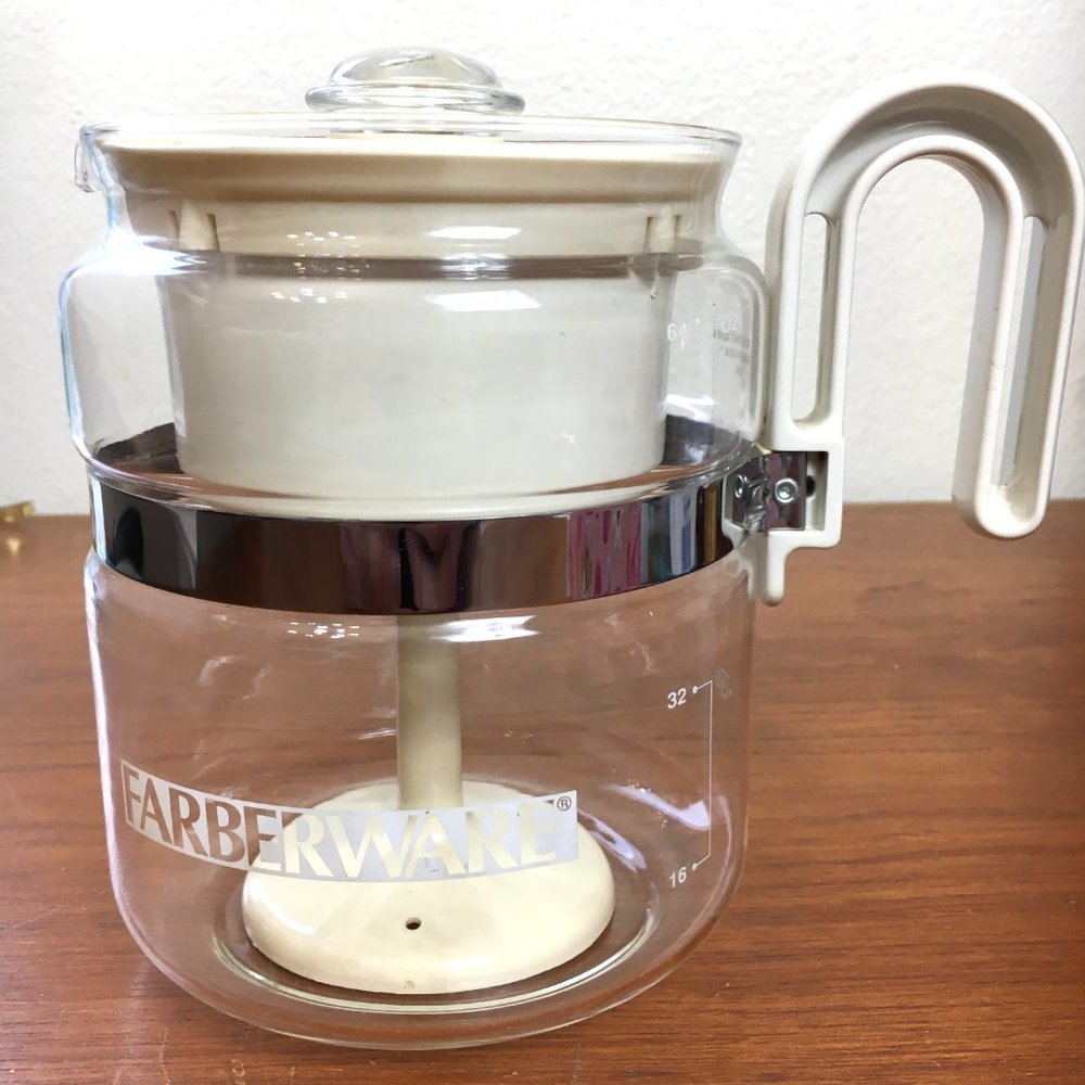 * Farberware  Percolater Glass Coffee Pot w/Gemco Assembly VTG